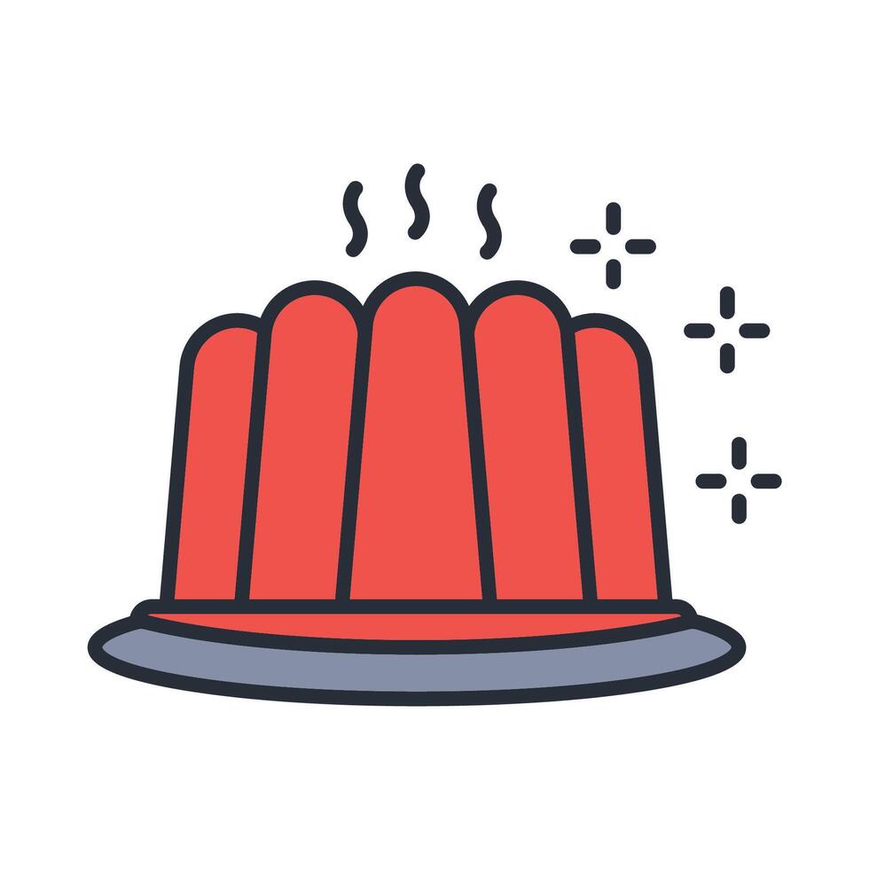 Jelly icon. .Editable stroke.linear style sign for use web design,logo.Symbol illustration. vector
