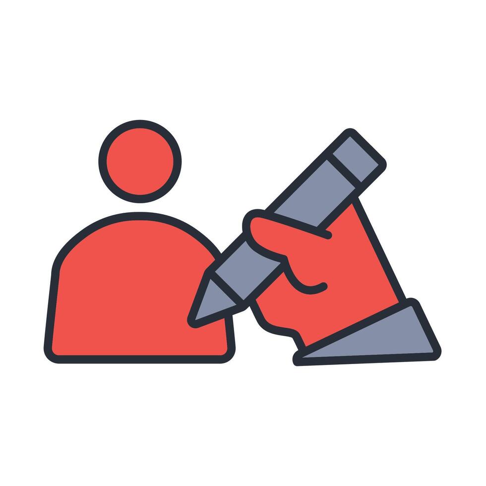 edit profile icon. .Editable stroke.linear style sign for use web design,logo.Symbol illustration. vector