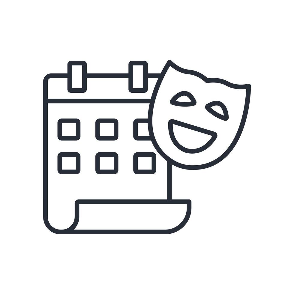 calendar icon. .Editable stroke.linear style sign for use web design,logo.Symbol illustration. vector
