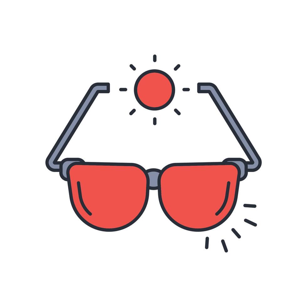 sunglasses icon. .Editable stroke.linear style sign for use web design,logo.Symbol illustration. vector