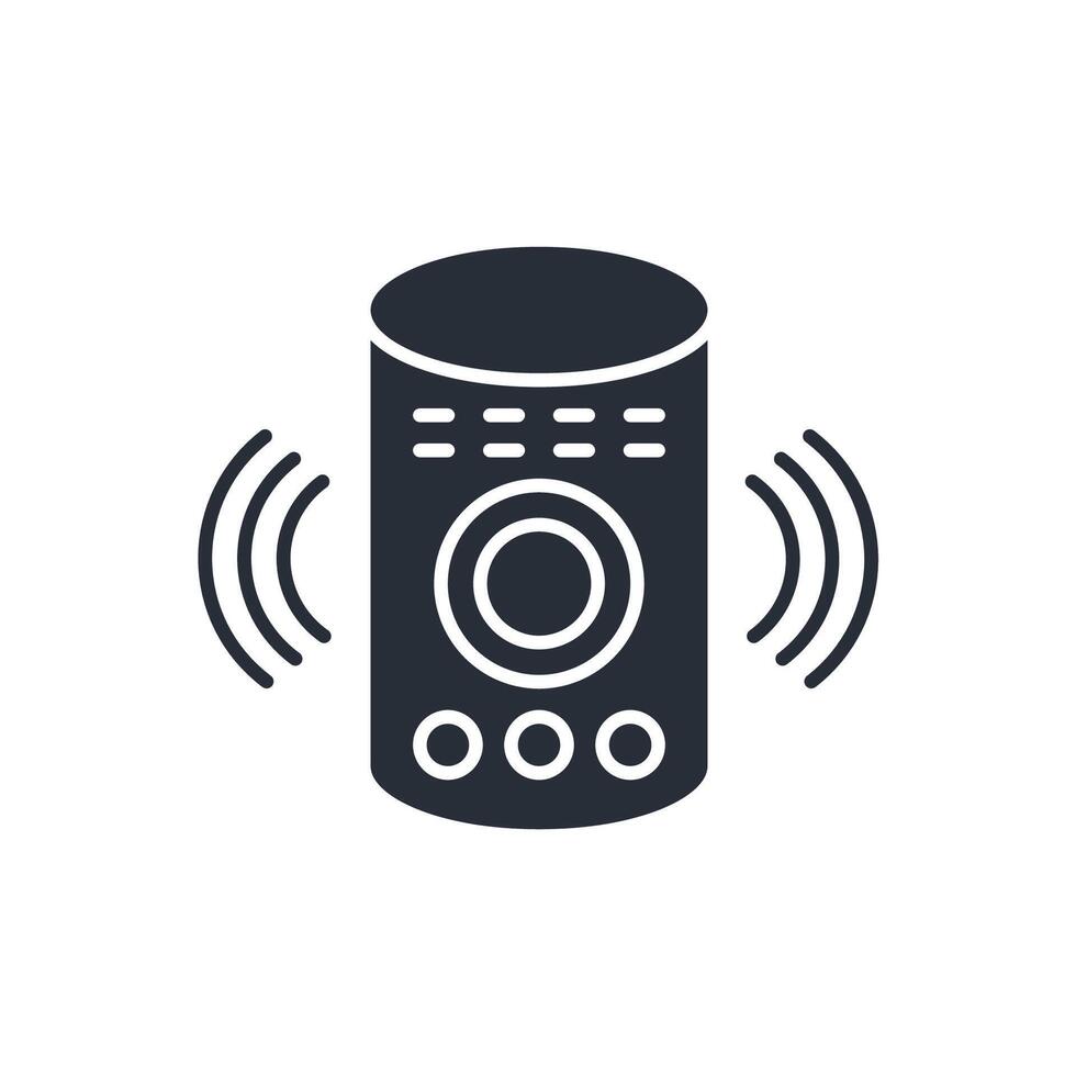 Smart speaker icon. .Editable stroke.linear style sign for use web design,logo.Symbol illustration. vector