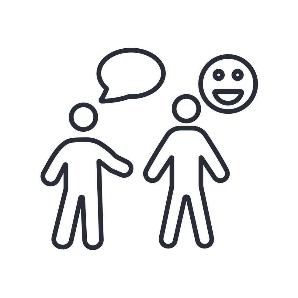 joke icon. .Editable stroke.linear style sign for use web design,logo.Symbol illustration. vector