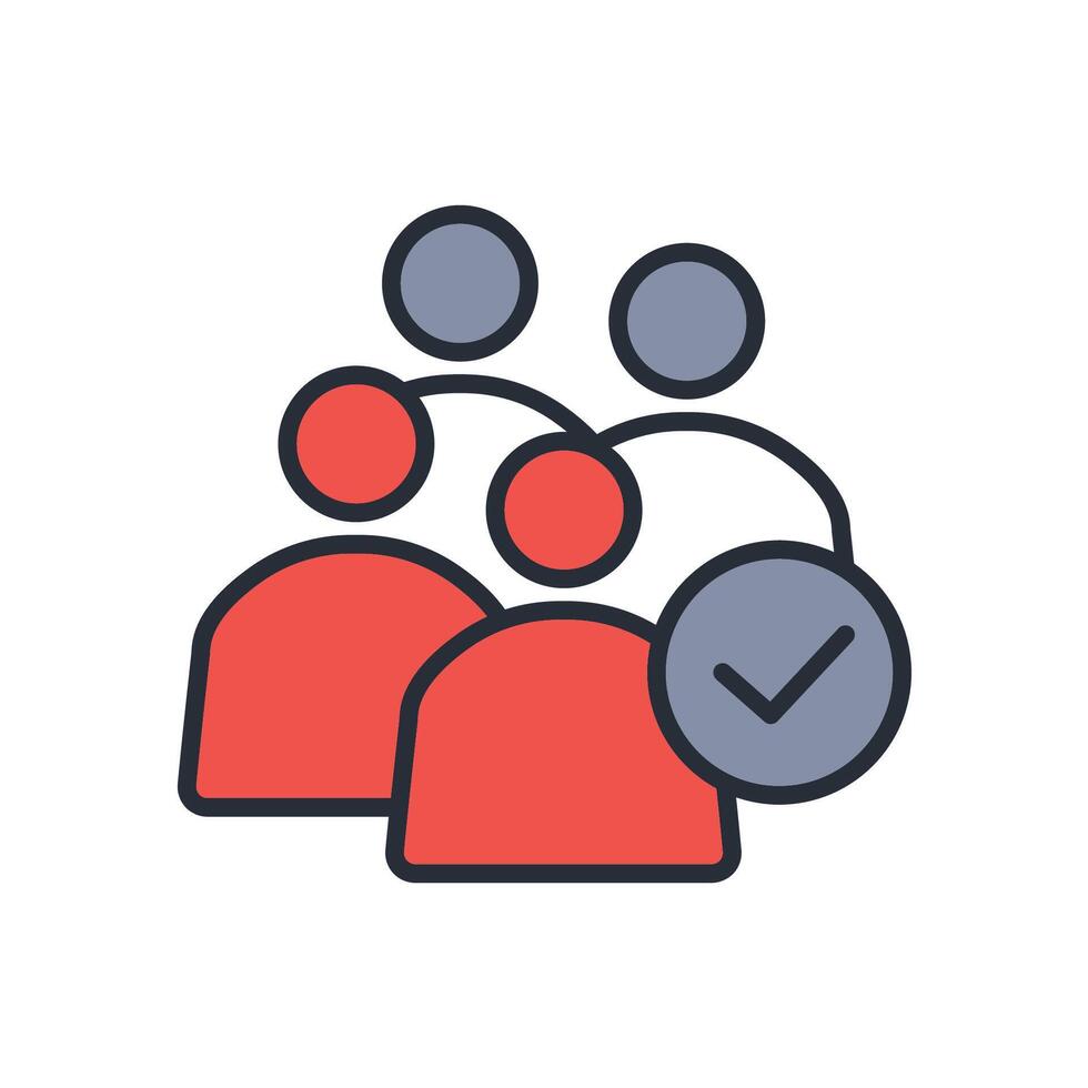 Users icon. .Editable stroke.linear style sign for use web design,logo.Symbol illustration. vector