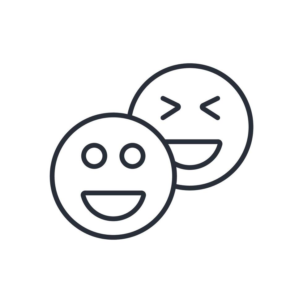 laugh icon. .Editable stroke.linear style sign for use web design,logo.Symbol illustration. vector