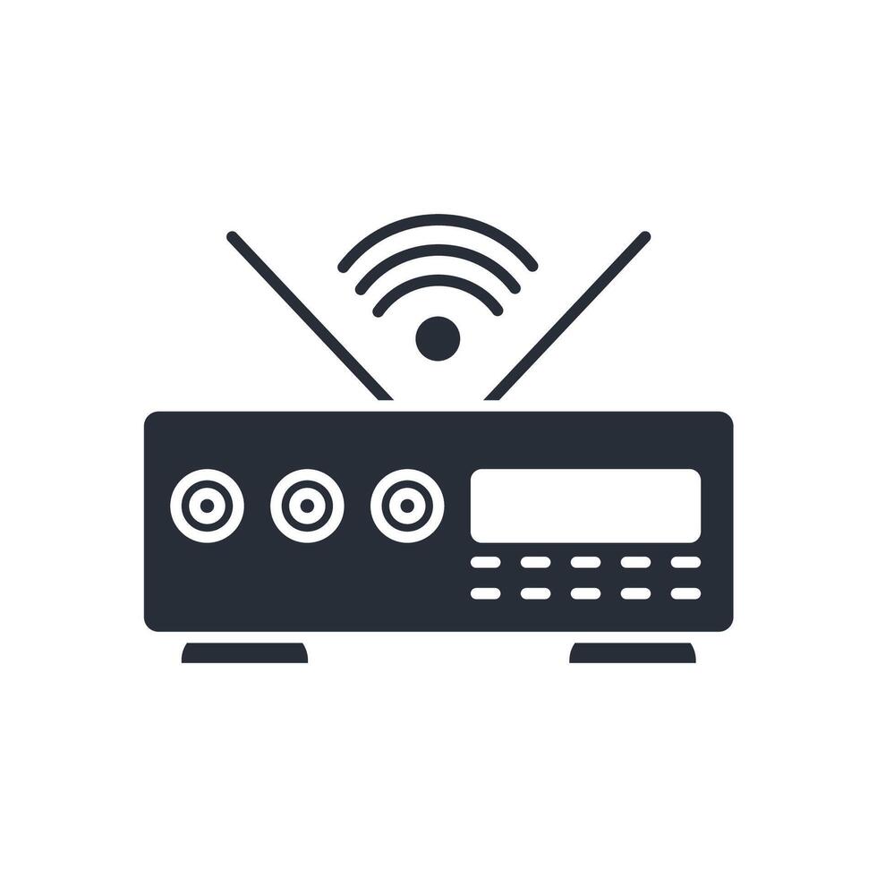 Wifi router icon. .Editable stroke.linear style sign for use web design,logo.Symbol illustration. vector