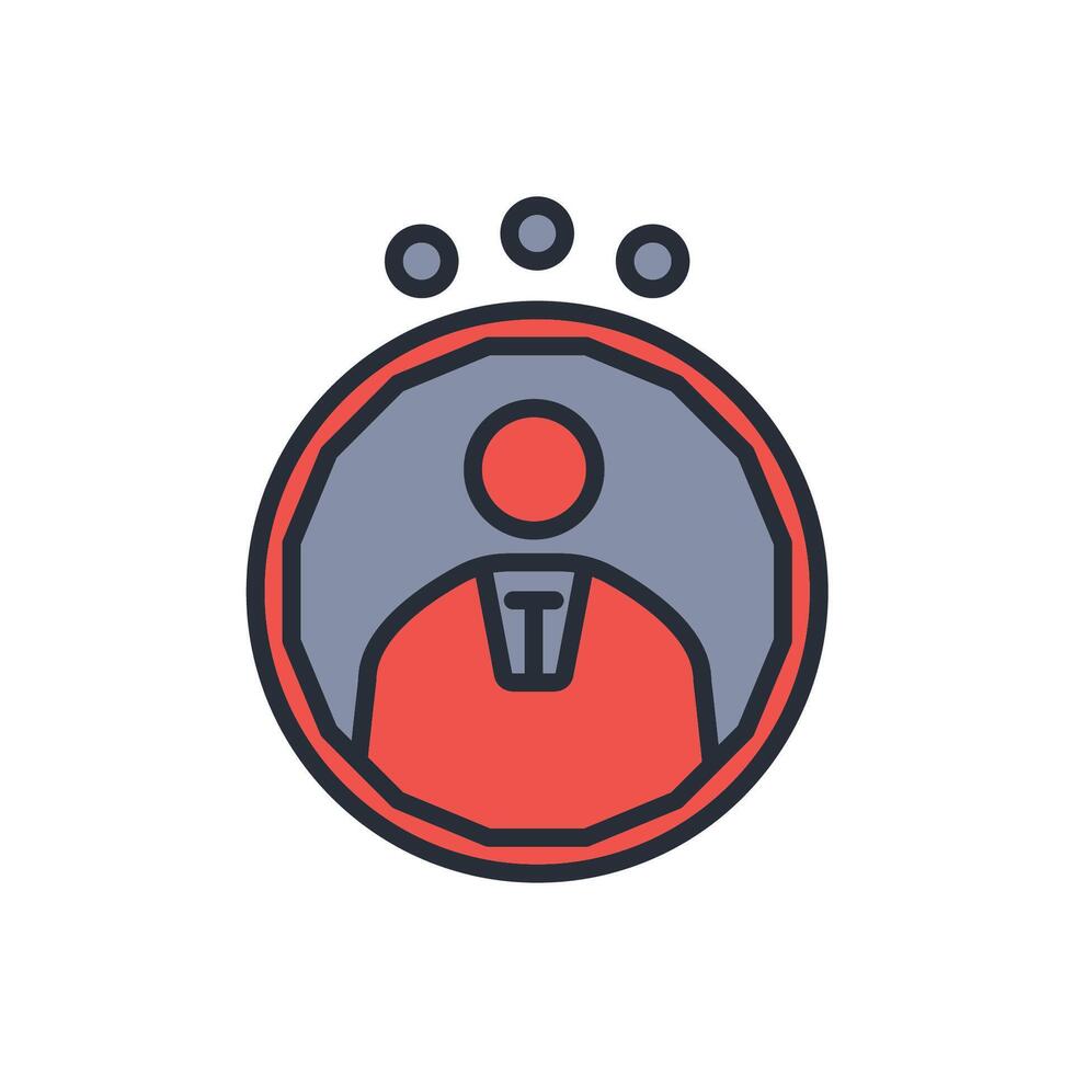 User icon. .Editable stroke.linear style sign for use web design,logo.Symbol illustration. vector
