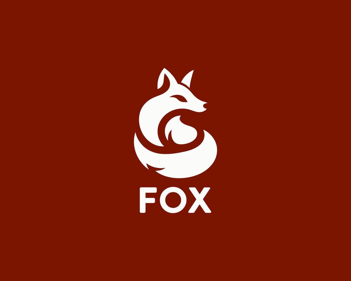Fox logo design vector