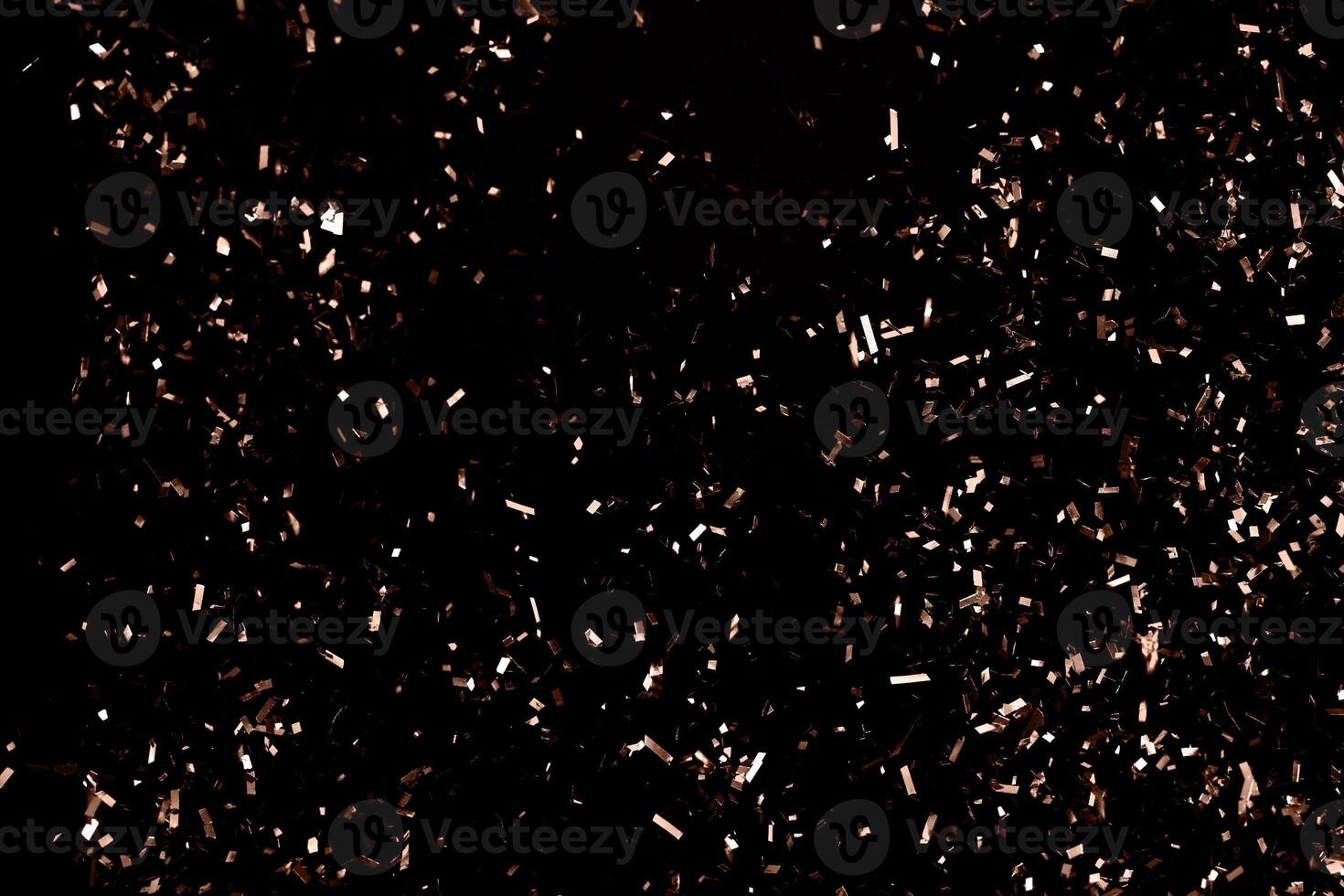 Blurry garland lights on a dark background. Festive Christmas and New Year background. Soft focus. Image toned in color of 2025 year - Mocha Mousse photo