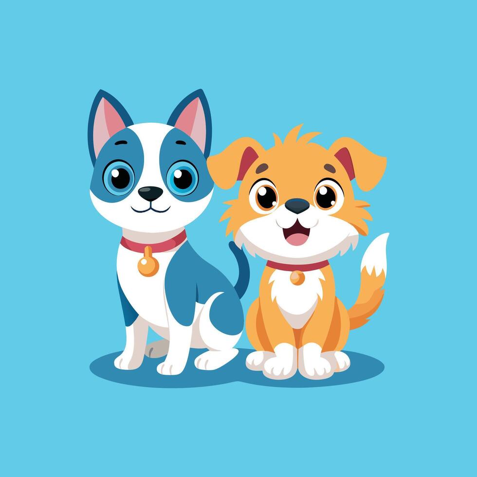 Cute australian shepherd vector