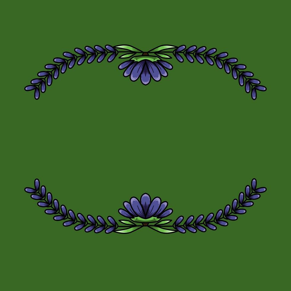 Lavender flower frame. Perfect for decoration, greeting card, wedding, or background vector
