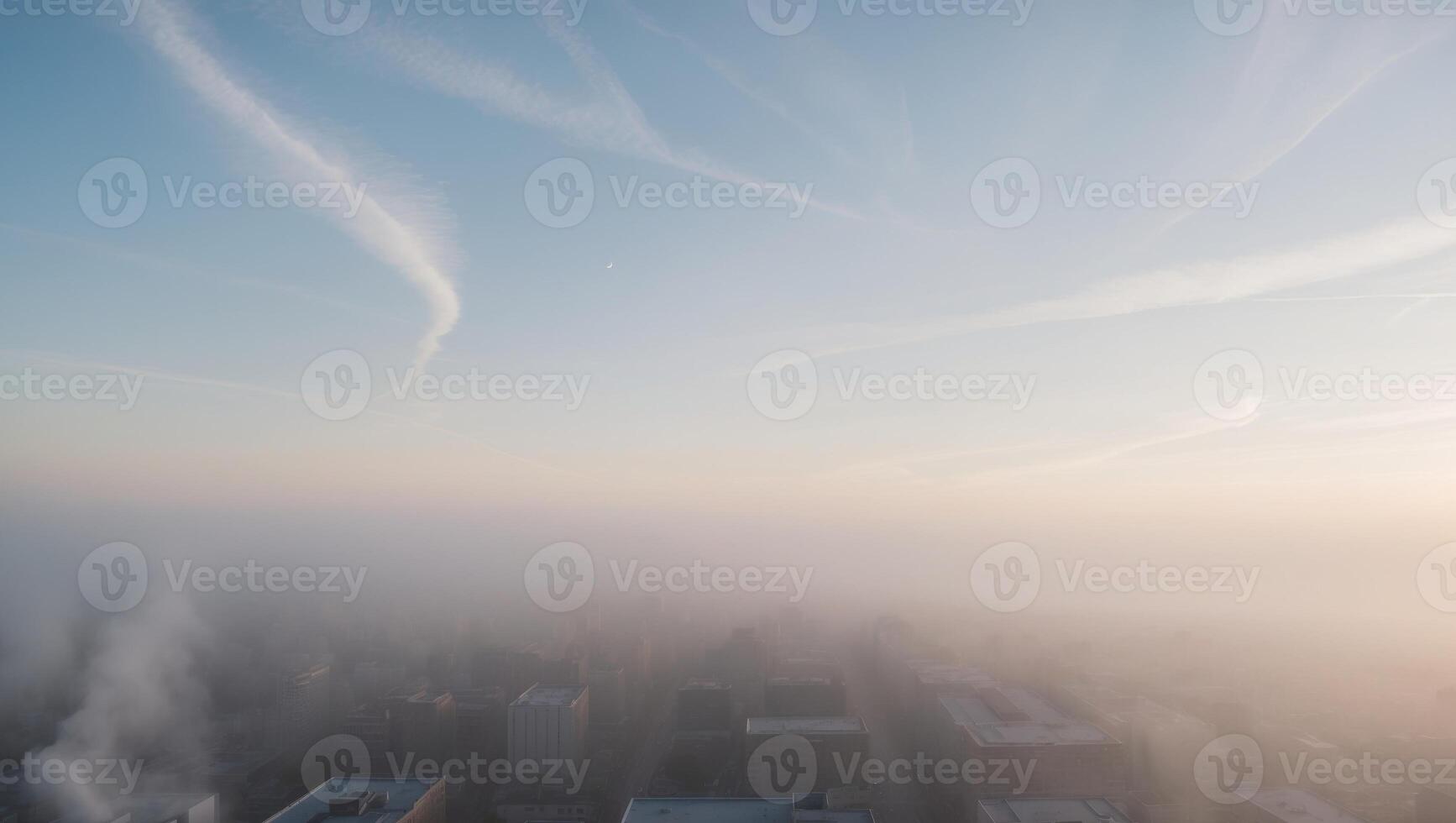 A view of the city from the top of a building photo