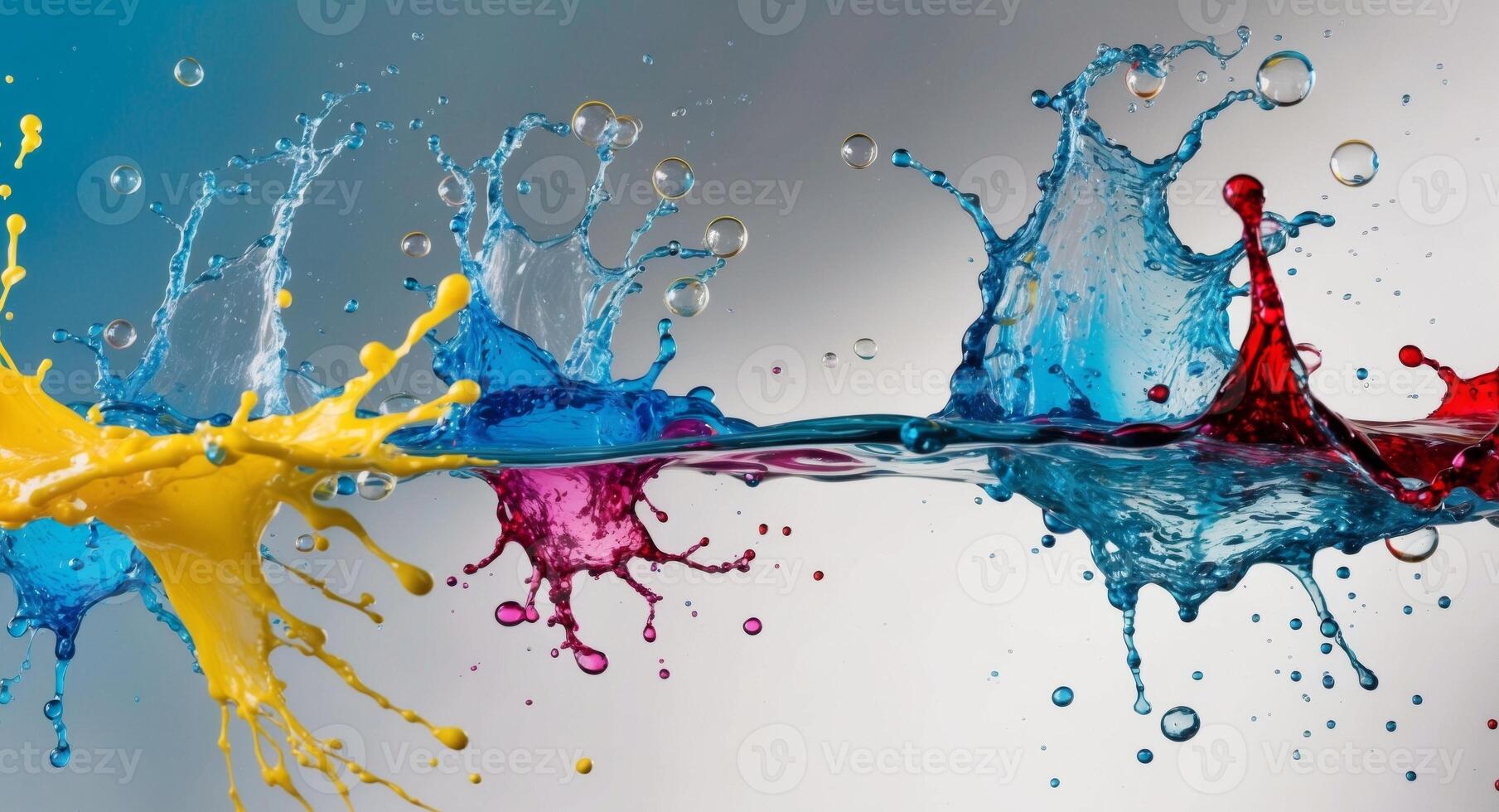 Colorful splash of ink photo