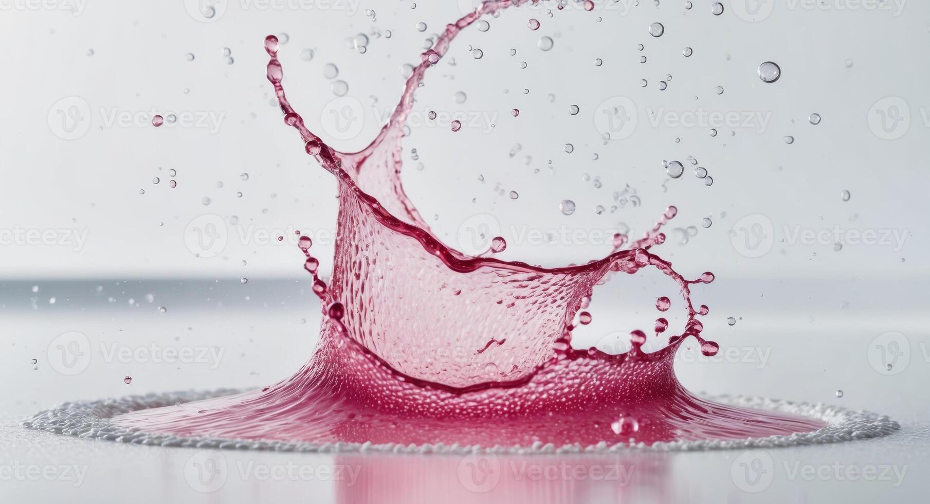 A splash of red liquid is seen in the air photo