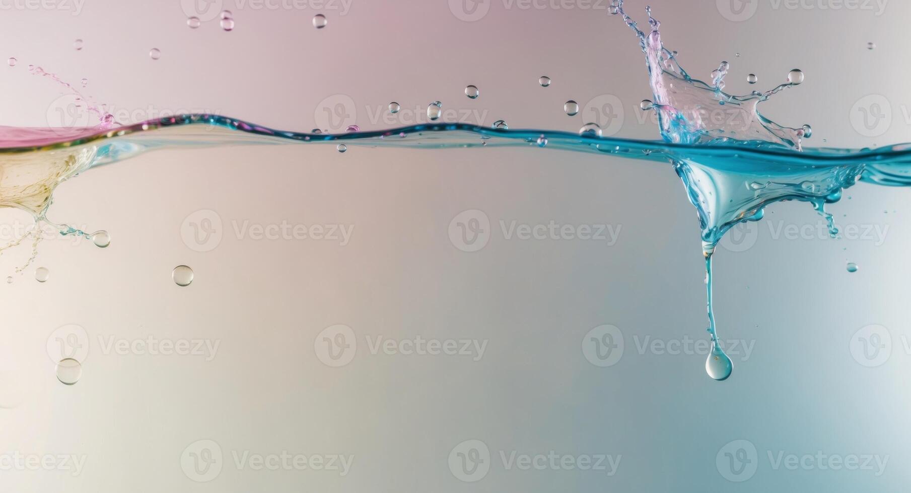 Water splash with colorful liquid photo