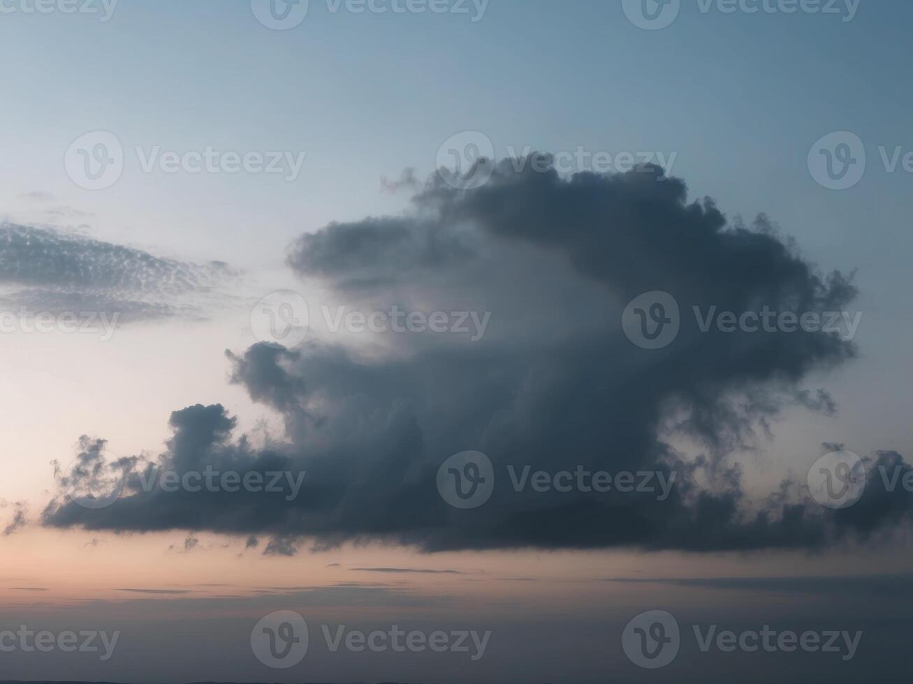 A large cloud is in the sky photo