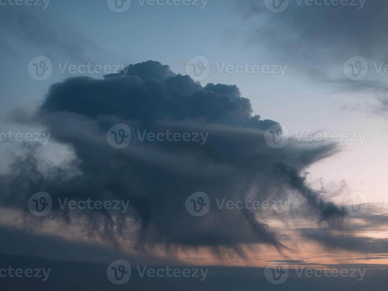 A large cloud is seen in the sky photo