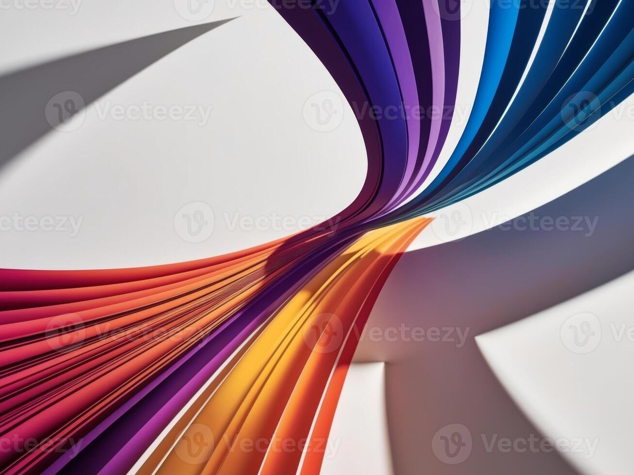 A colorful abstract design with a curved line photo