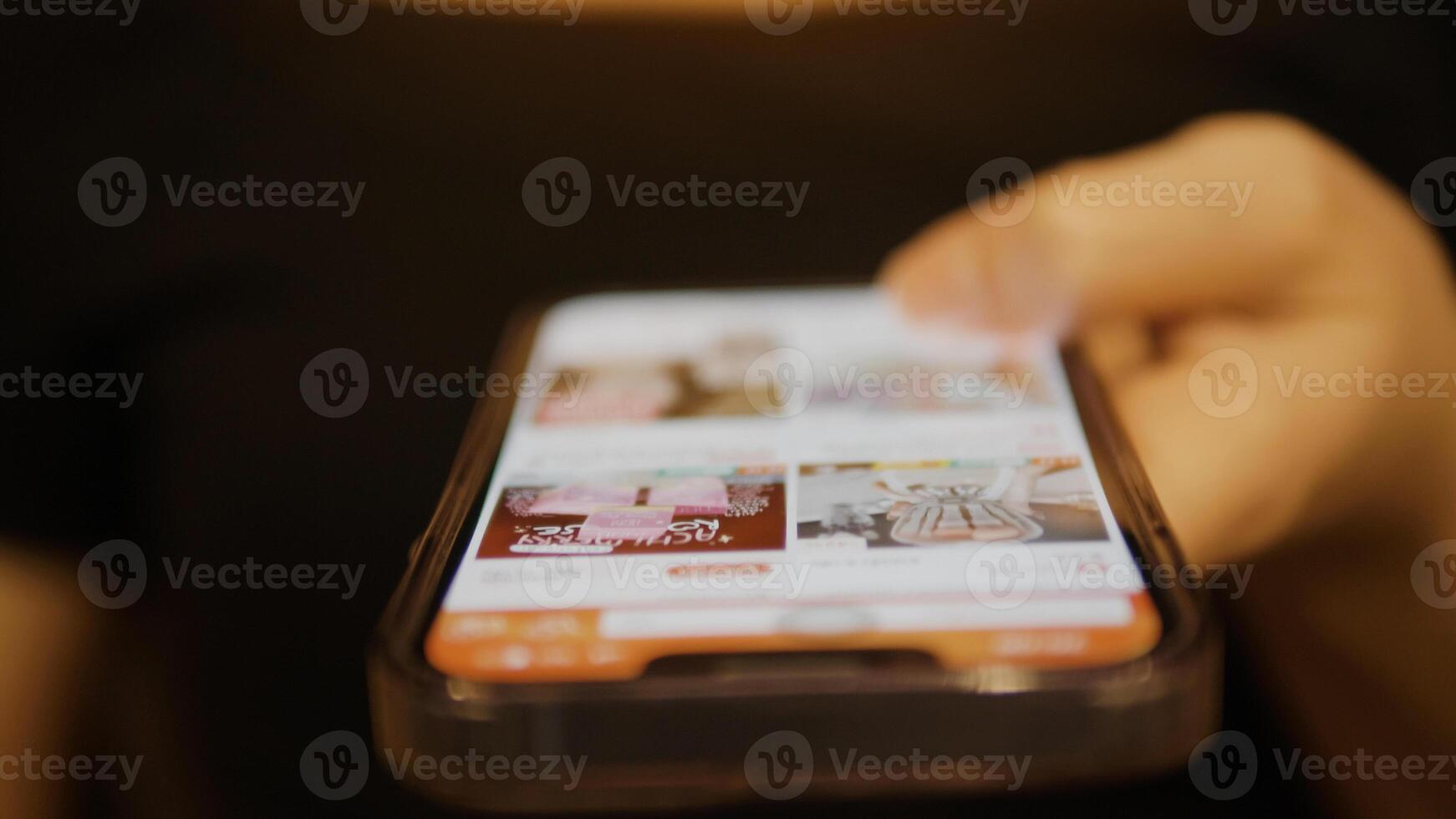 Smartphones and online communication, social media, online work, online meetings and online shopping photo