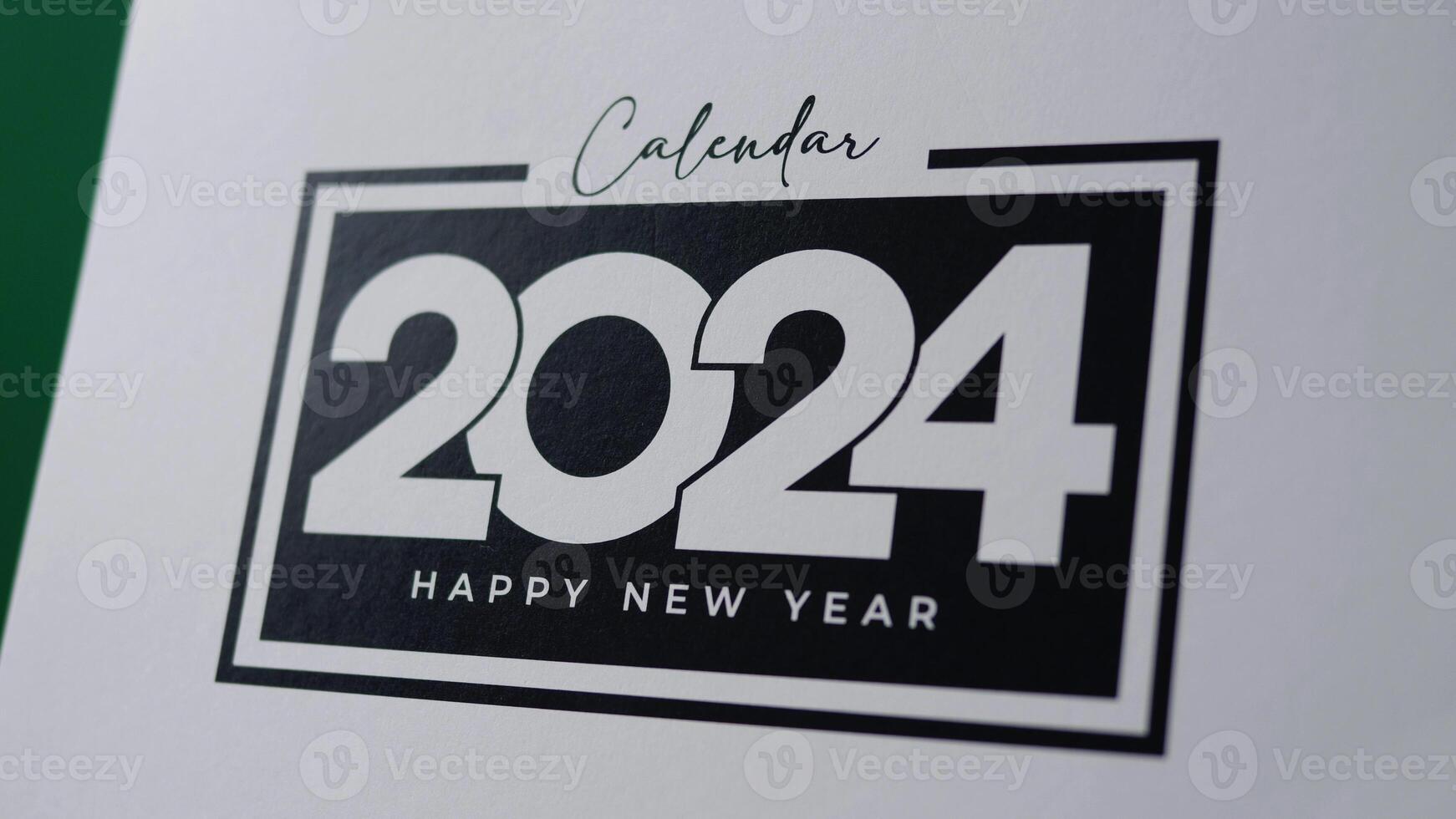 The 2024 calendar tells you important days and times of work and schedules holidays and appointments. photo