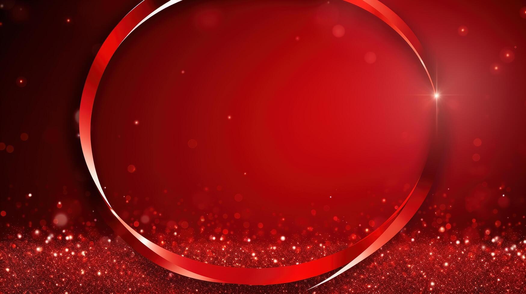 Red glitter background with a shiny circle photo