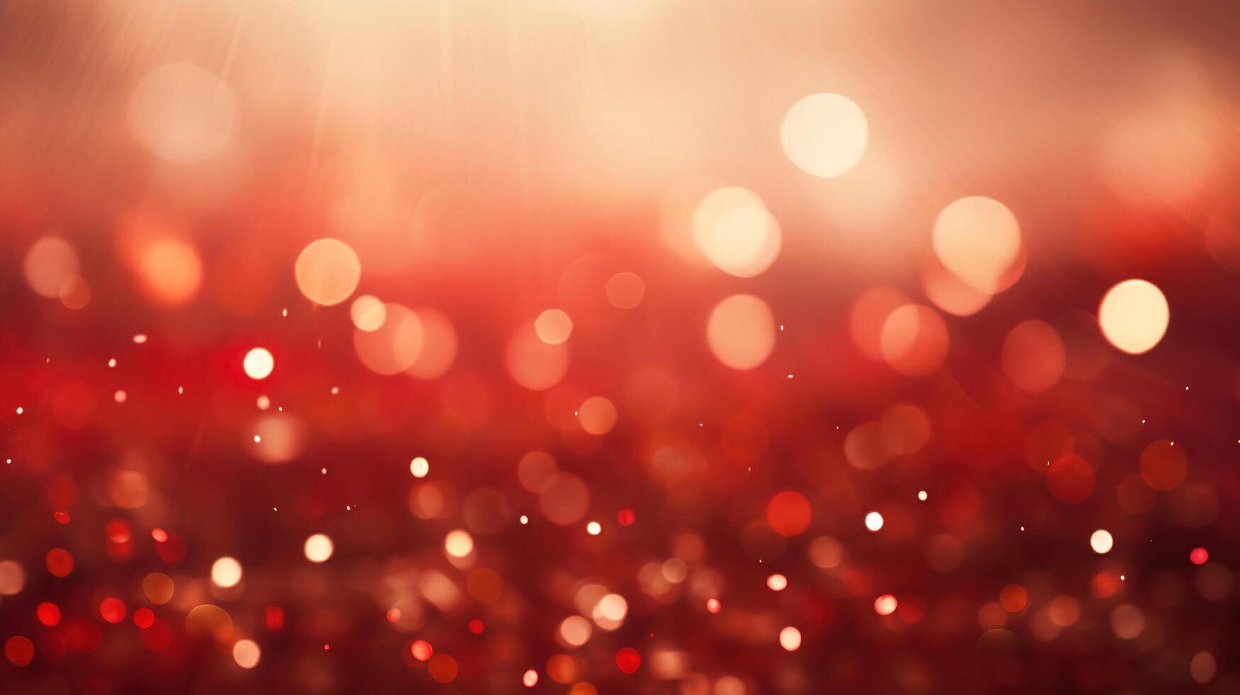Red and gold bokeh background with lights photo