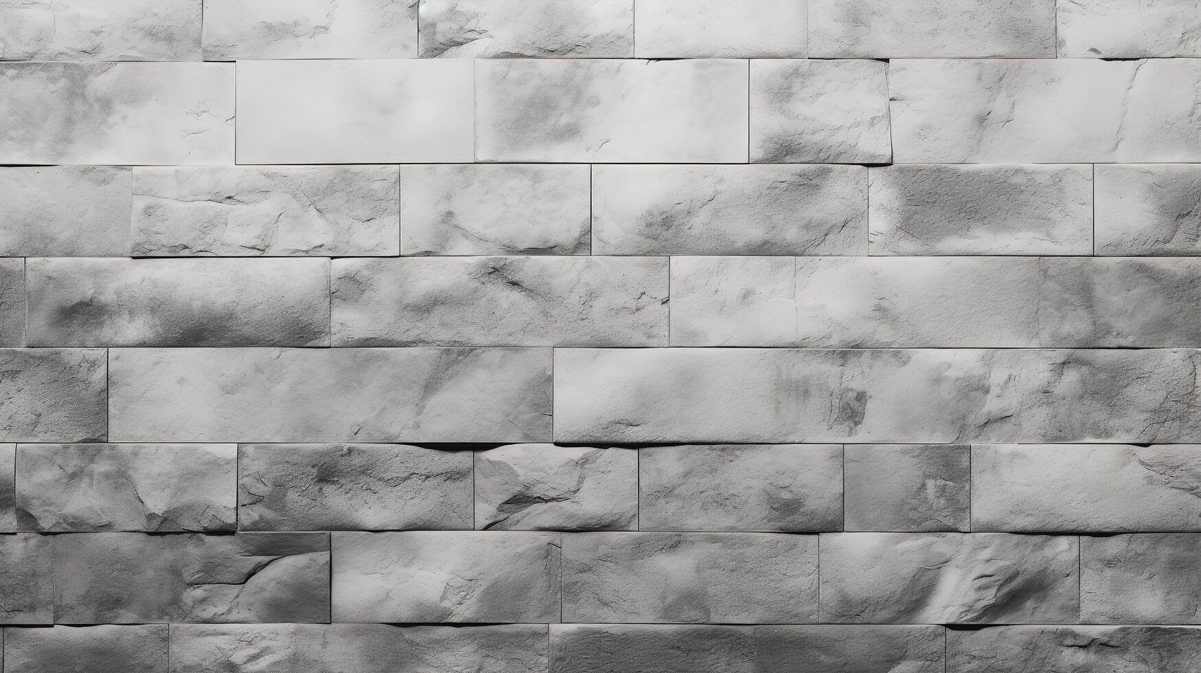 A black and white photo of a wall with many different shapes