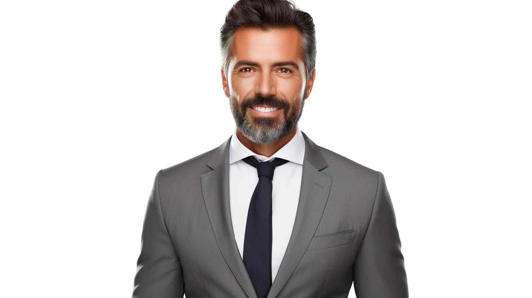 A man with a beard and a suit photo