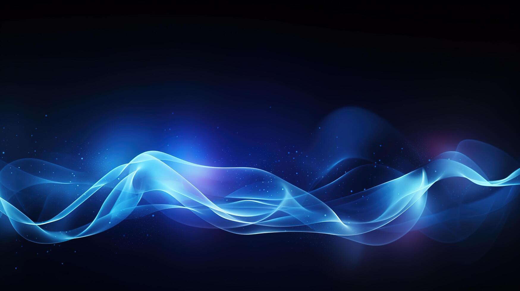 Abstract blue wave background with light photo
