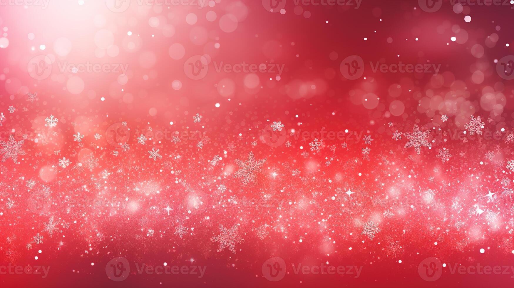 Red christmas background with snowflakes photo