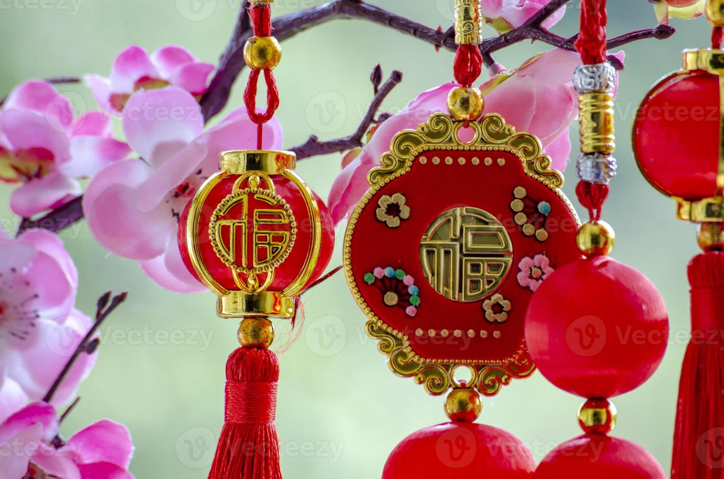 Chinese New Year celebration with customizable space for text or Chinese New Year wishes photo