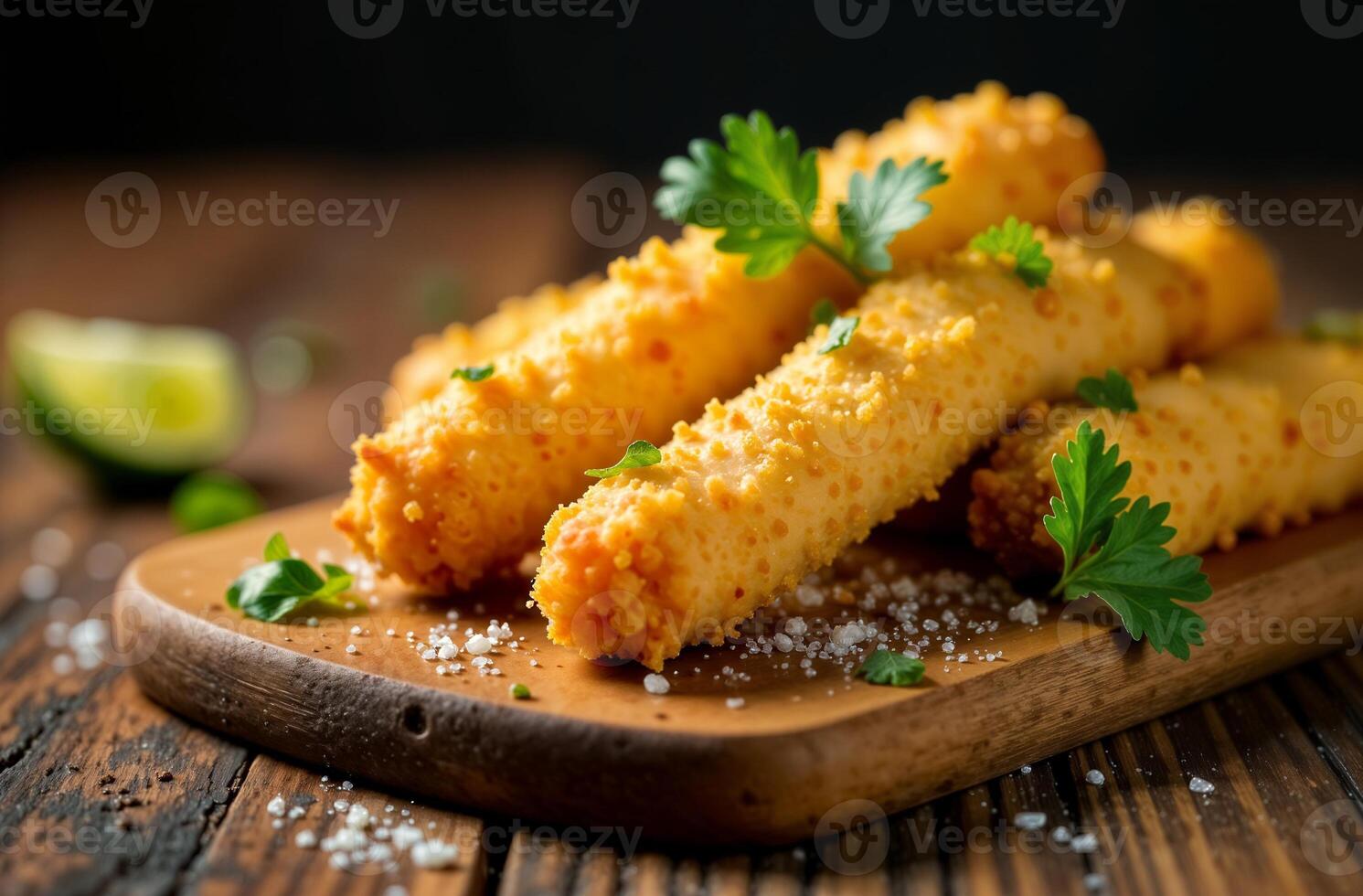 Cheese sticks dark background photo food for restaurant menu