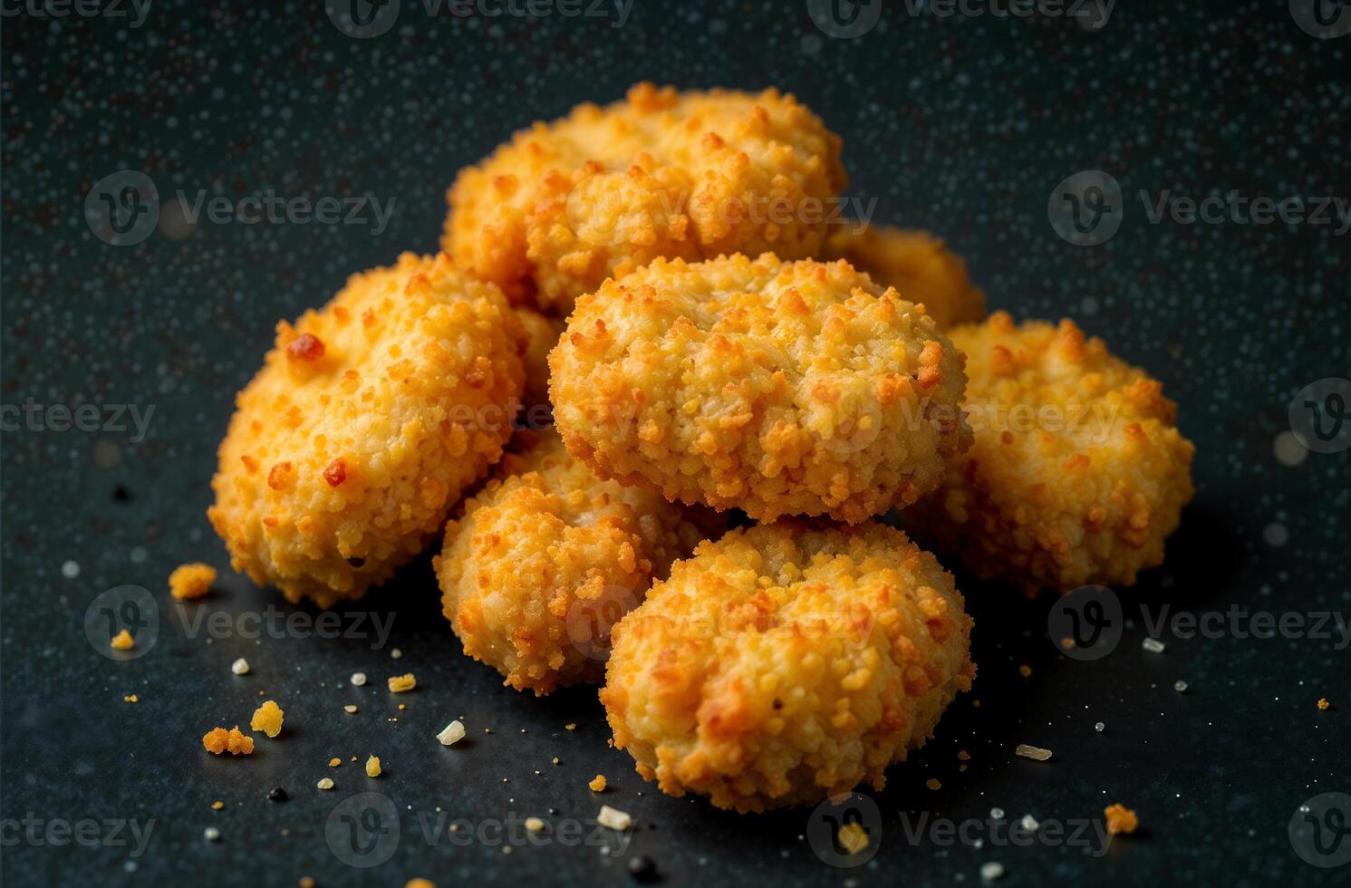 Chicken nuggets on dark background photo food restaurant menu