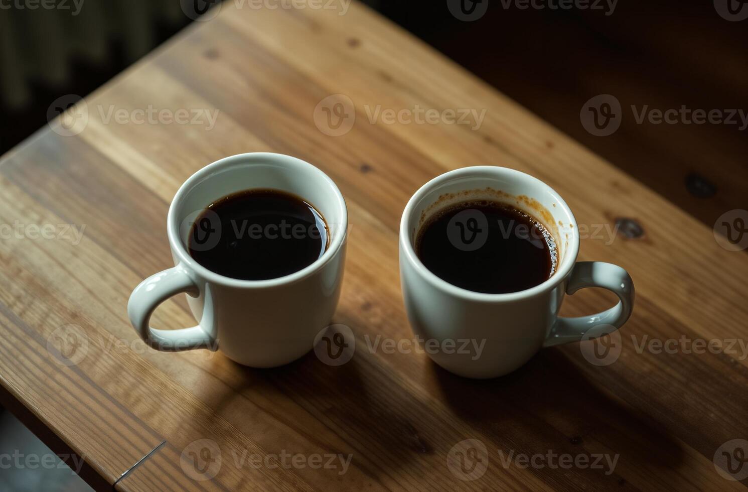 Glass tasty mug coffee dark background, drink for restaurant menu photo