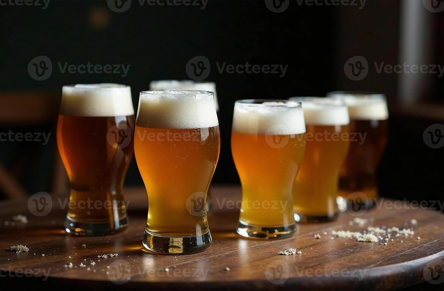 Glass mug of chill beer dark background. Drink photo bar restaurant