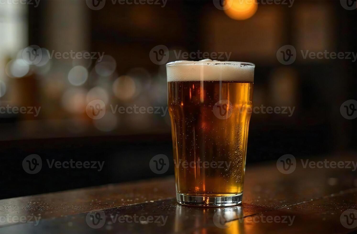 Glass mug of beer dark background. Drink photo bar restaurant