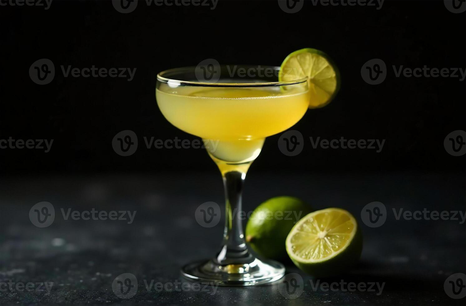 Glass of margarita on dark background. Drink photo bar chill restaurant