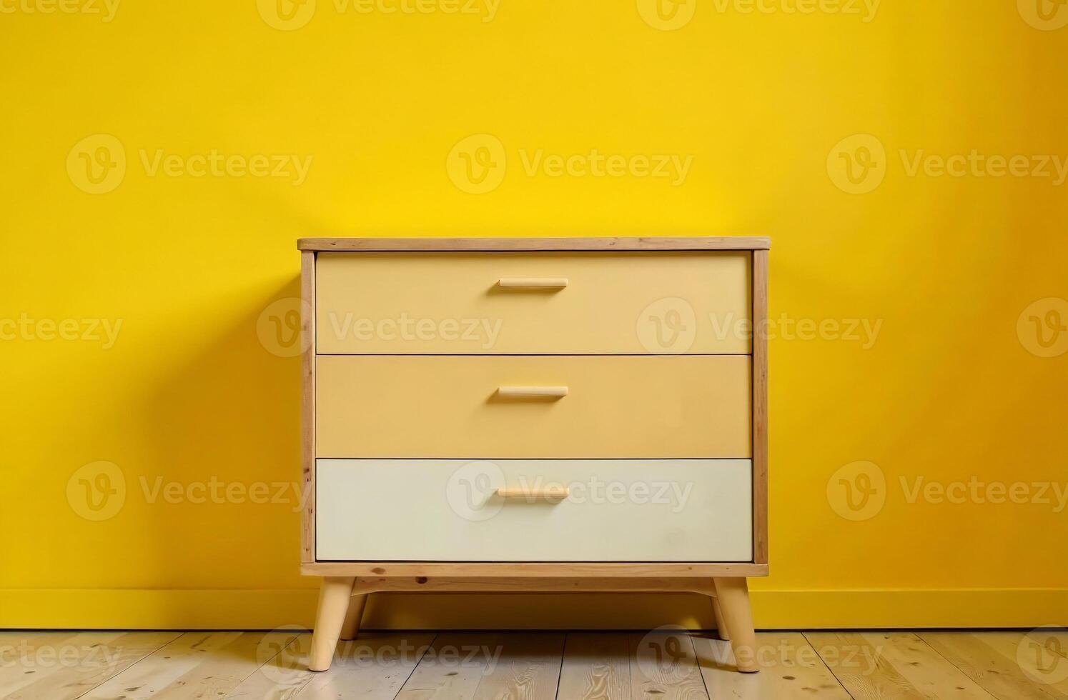 Modern cosh interior of children room yellow color, playroom in house photo