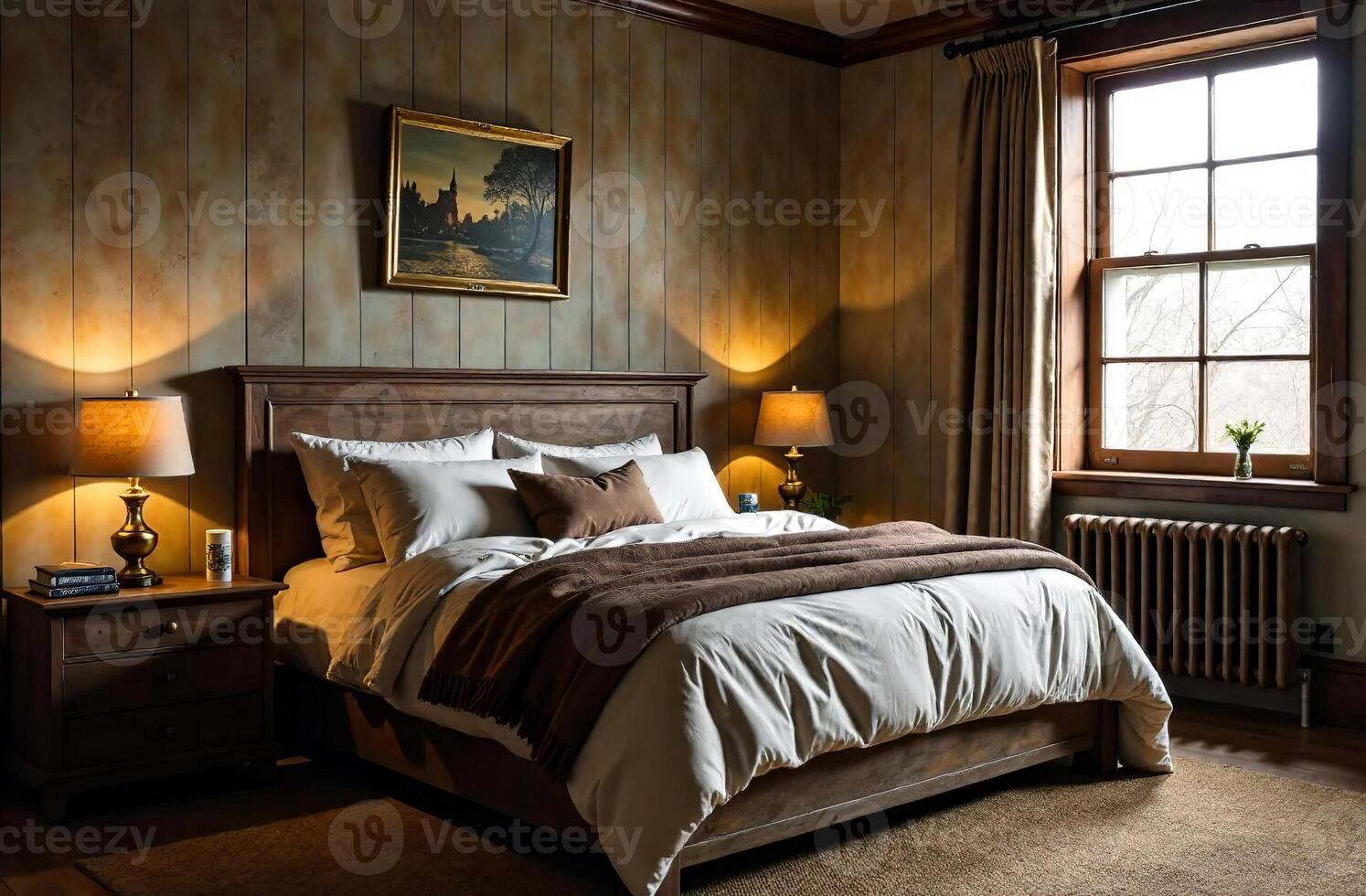 Modern Cozy Interior comfy Bedroom Apartment, Comfortable House Design photo