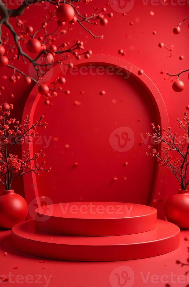 Podium products on background free space for goods photo