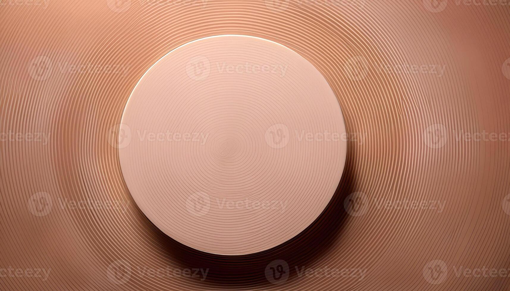 Circular abstract art with concentric lines and earthy tones photo