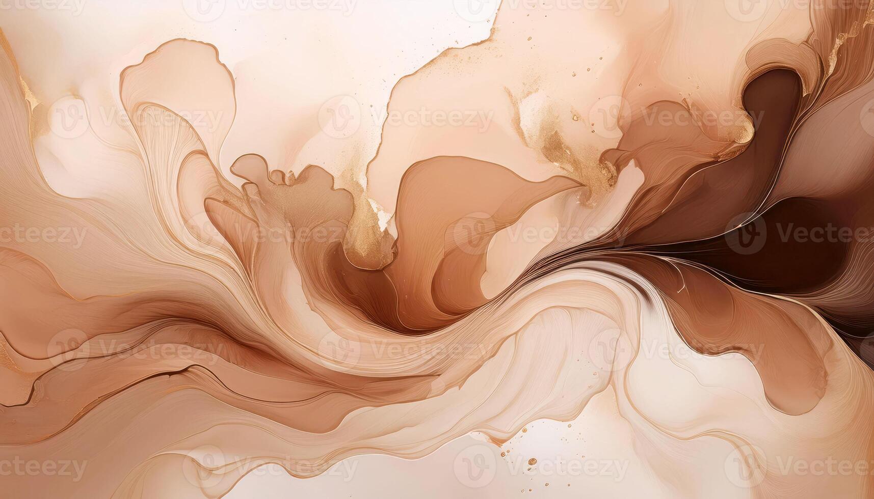 Abstract fluid art with earth tones and dynamic swirls photo