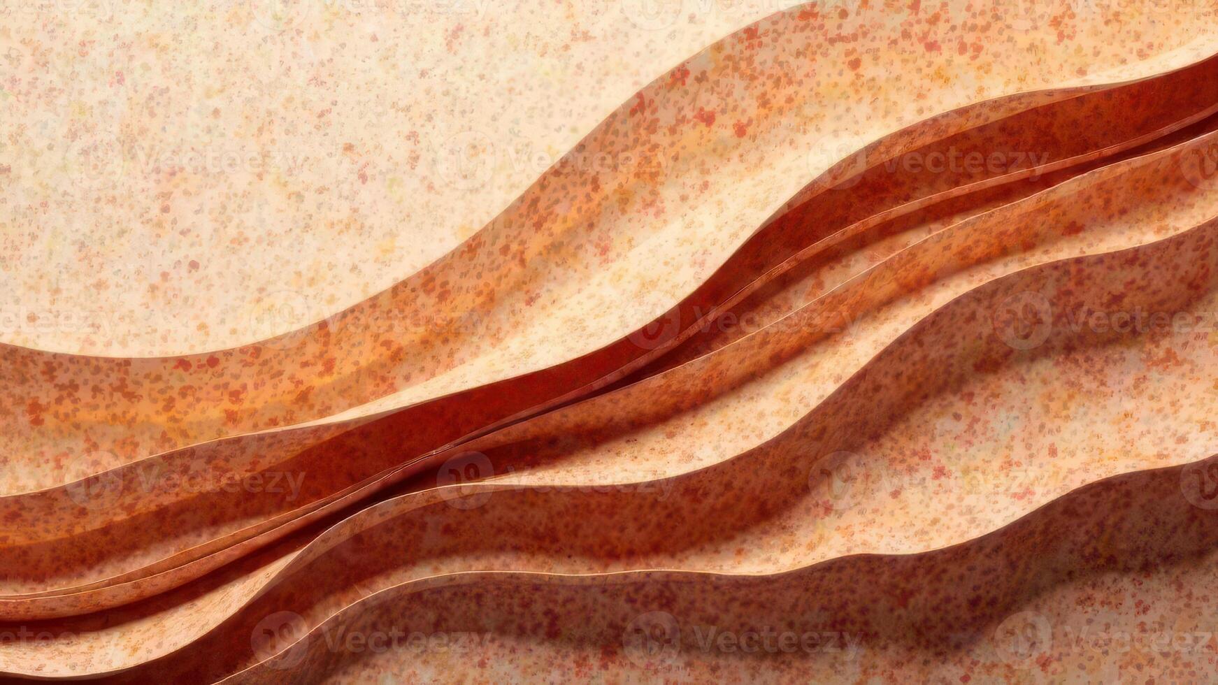 Abstract wavy brown and beige patterned texture with organic curves photo