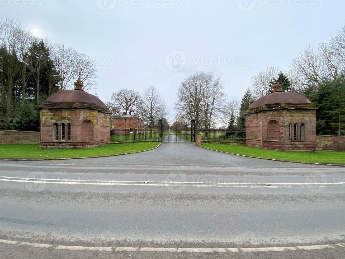 The entrance to the old manor house photo