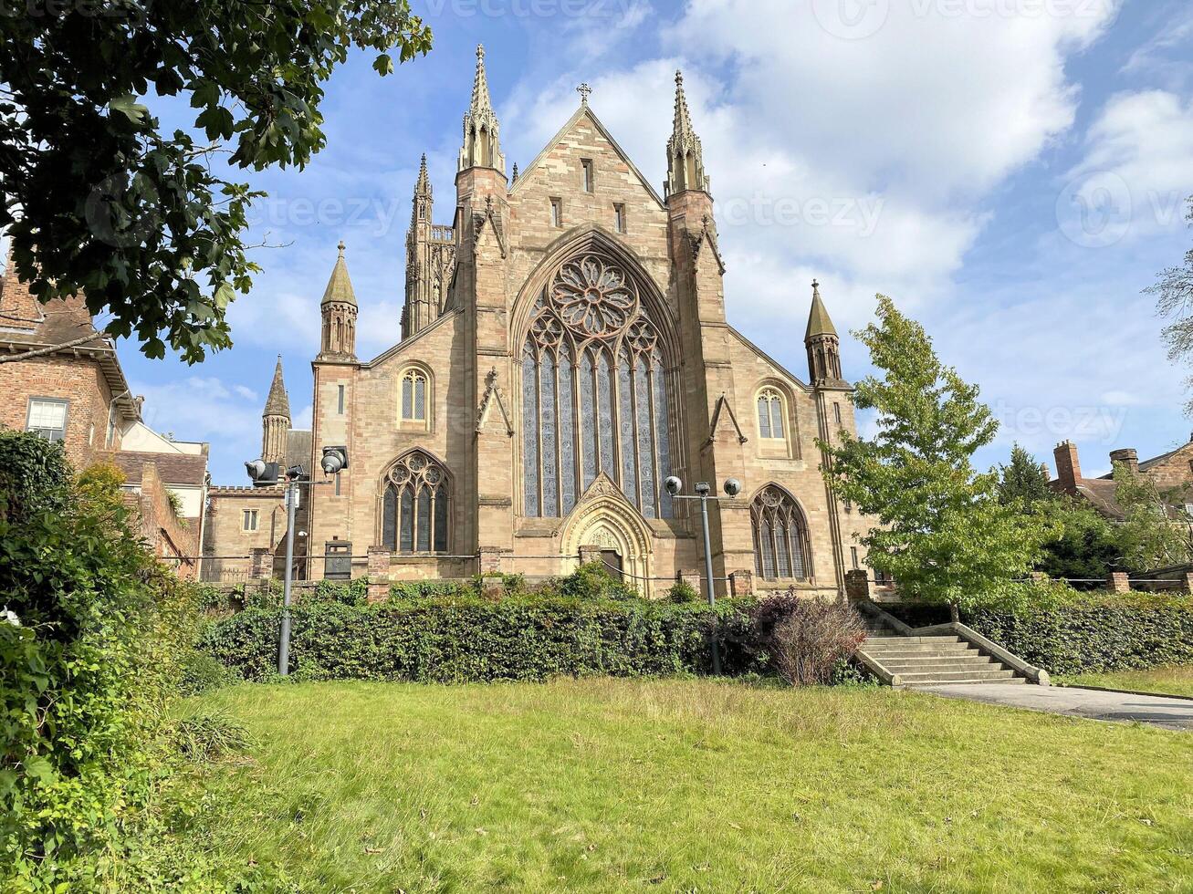 A large church with a tall tower photo