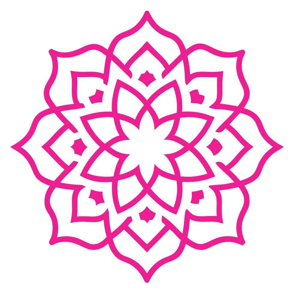 Abstract Floral Mandala for Islamic Decor Themes vector