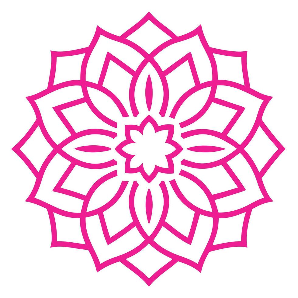 Decorative Mandala Art Reflecting Islamic Traditions vector