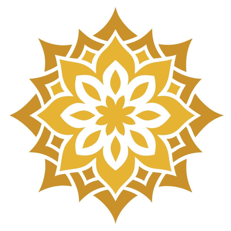 Intricate Islamic Mandala with Geometric Patterns vector