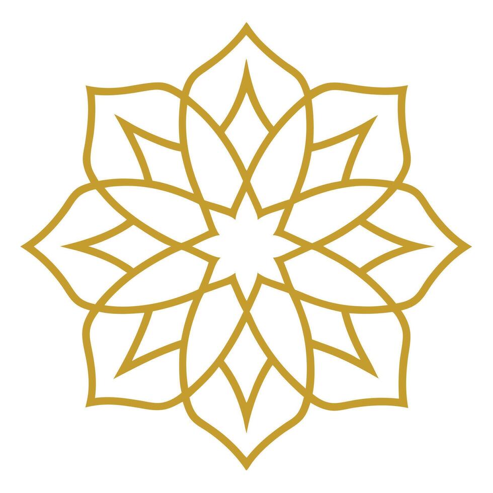 Islamic Mandala Art with Sacred Geometry Style vector