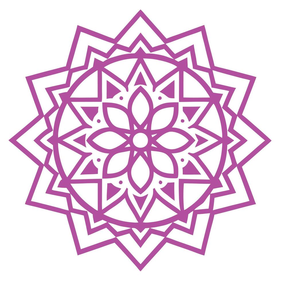 Abstract Islamic Mandala with Sacred Geometry vector