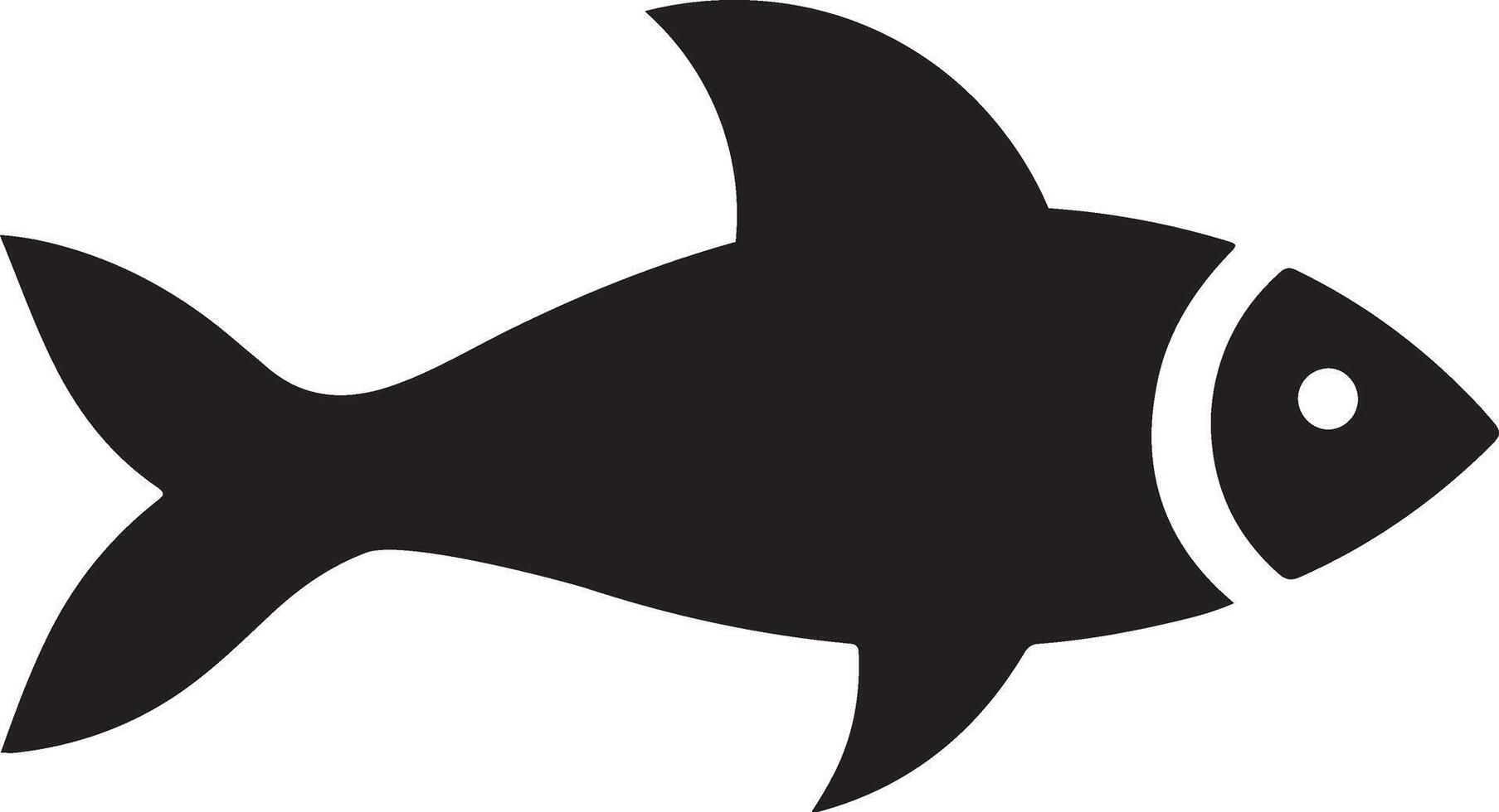 Stylish Fish Silhouette Art vector